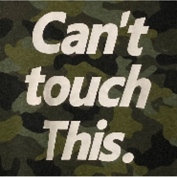 H&M Divided Green Camouflage CANT TOUCH THIS ZIP Pullover size:L - Picture 6 of 8